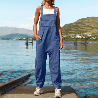 Damen-Latzhose Blau Lavendel