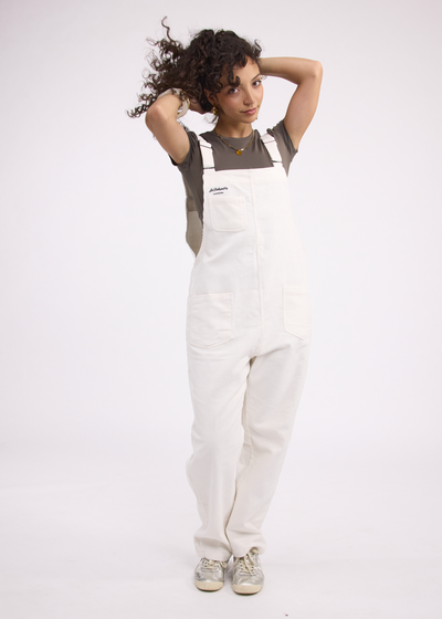 Salopette Blanche Velours Épais