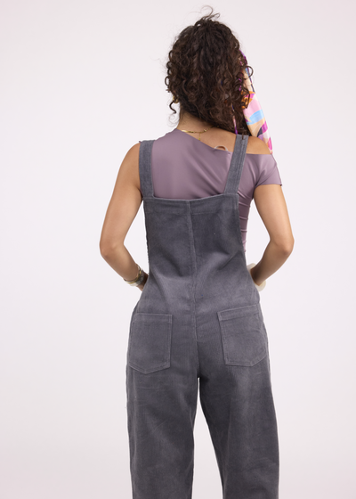 Salopette Velours Côtelé Grise