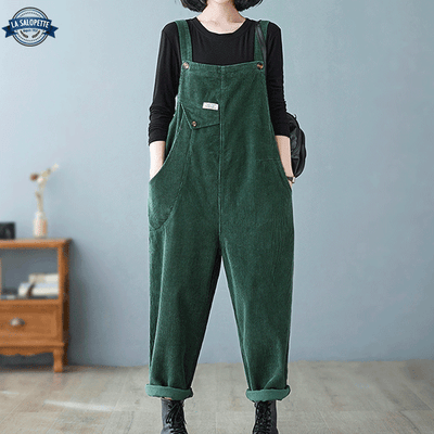 Salopette Velours Khaki