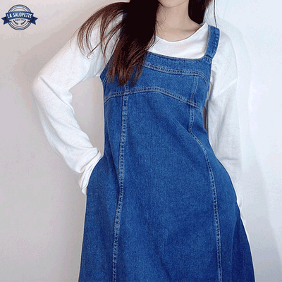 Robe Salopette pour Femme Bleue