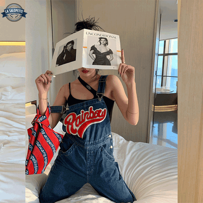 Combinaison Salopette en Jean Rainbow