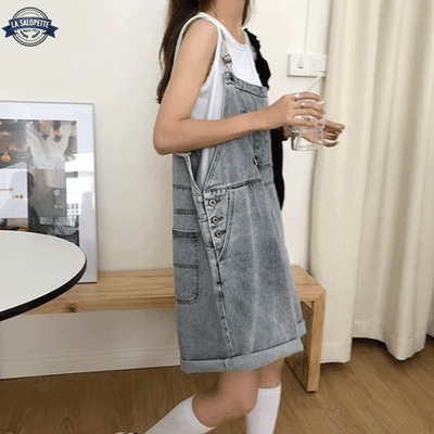 Plastron Short Jean Femme