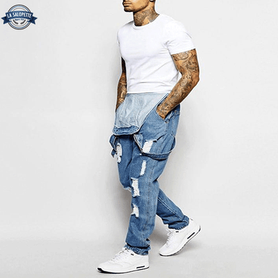 Salopette Homme Jean avec Trou