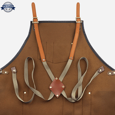 Tablier Coiffeur Bretelle Cuir