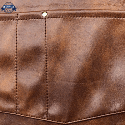 Tablier Coiffeur en Cuir Marron