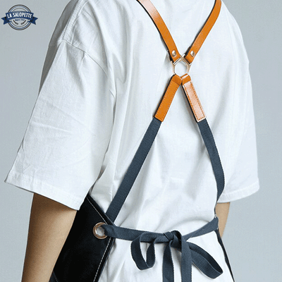 Tablier Cuir Noir Mixte