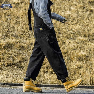 Latzhose Jean<br> schwarz von Rameau