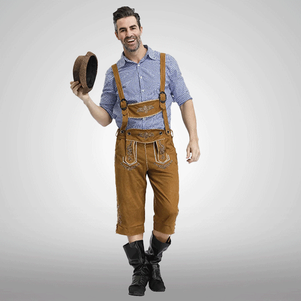 Bestickte Deutsche Lederhose