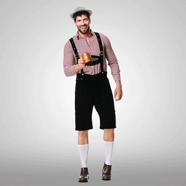 Schwarze Lederhose Bierfest