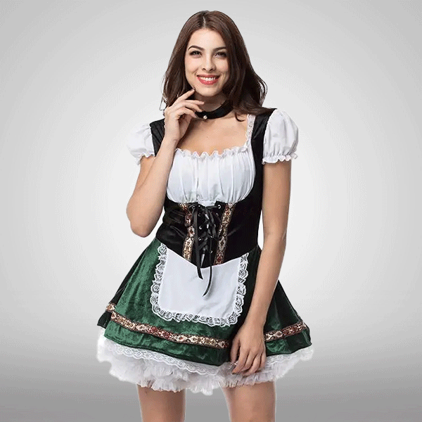 Grüne deutsche traditionelle Dirndl