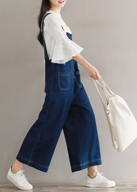 Salopette Denim Bleu Foncé