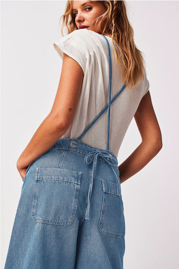 Latzhose Wide Leg Azurin