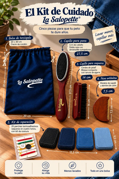 el kit de cuidado la salopette cinco piezas medidas