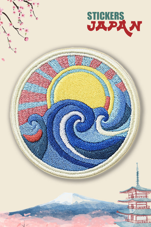 Bügelpatch Hokusai Pop