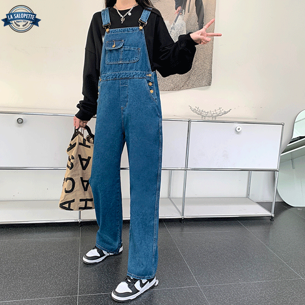 Salopette Bleue Marine Femme