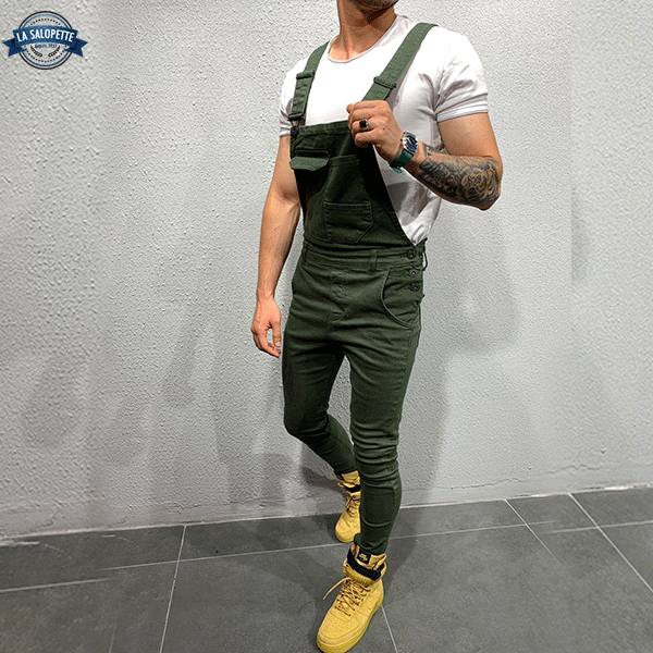 Latzhose Jeans Khaki Marschall