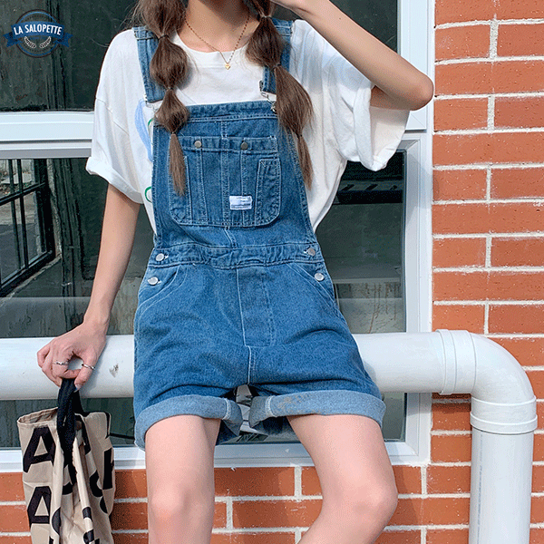Latzhose Short Jeans Cassandre