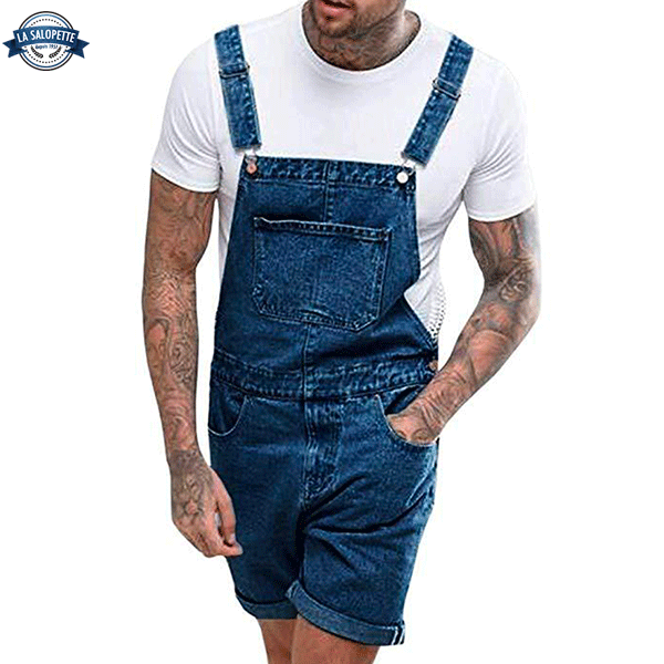 Latzhose Short Marineblau