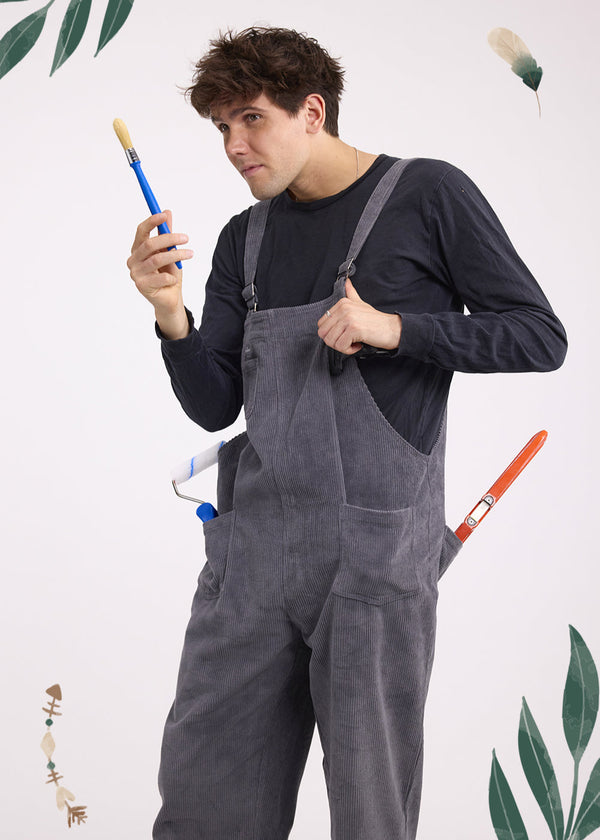 Latzhose Grau Herren Argile