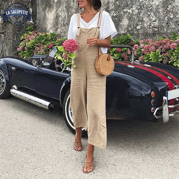 Vintage Latzhose Beige Gold