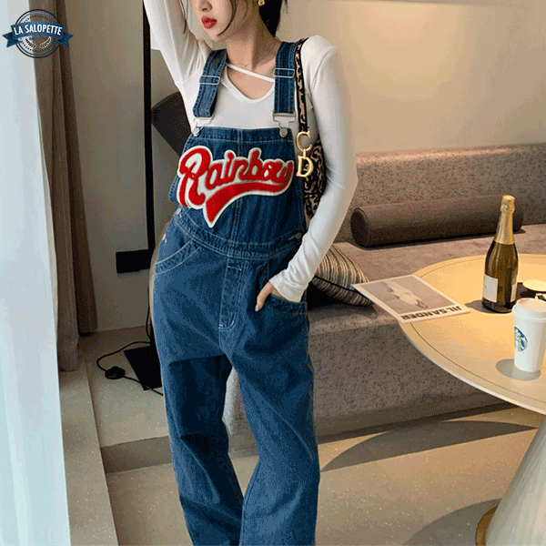 Latzhose aus Jeans Rainbow