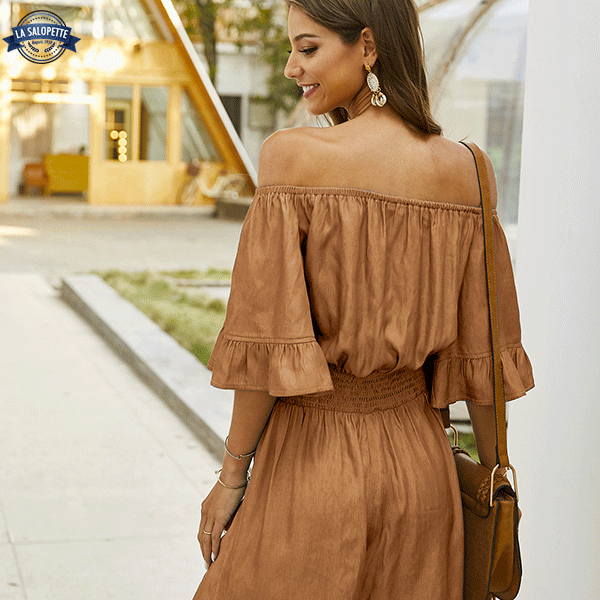 Bustier Playsuit Braun