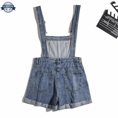 Latzhose Short Jean Blau Electra