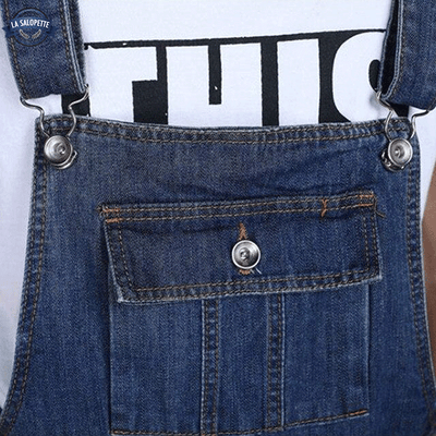 Latzhose aus Jeans<br> mit Elefantenfuß Kaïté
