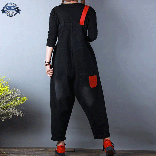 Latzhose Jeans Schwarz Kyoto