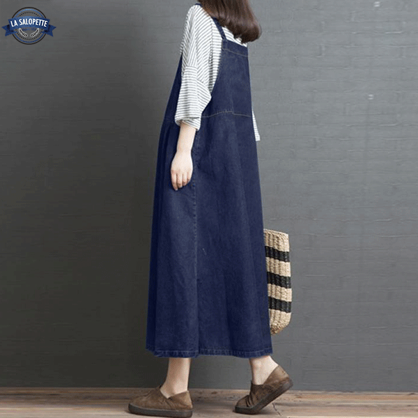 Kleid Latzhose Jeans Lang Noukon