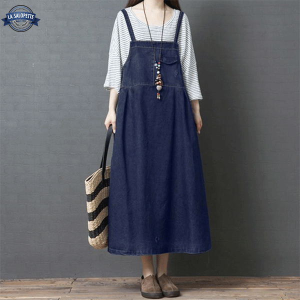 Kleid Latzhose Jeans Lang Noukon