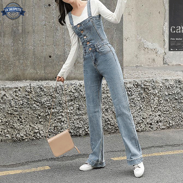 Vintage 70's Latzhose mit Korsett-Effekt