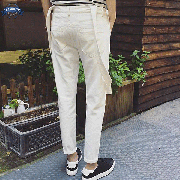 Salopette Beige Trou