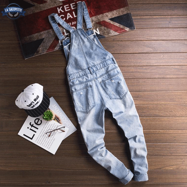Herren-Jeans-Latzhose im Kapitäns-Stil