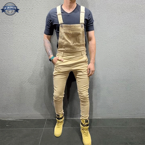 Latzhose Jeans Beige Colombia