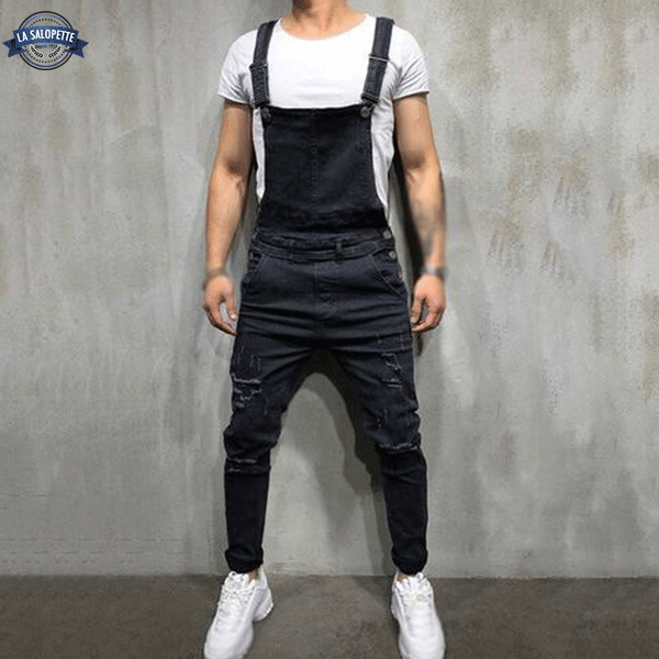 Latzhose Jeans Schwarz Sizy Mann