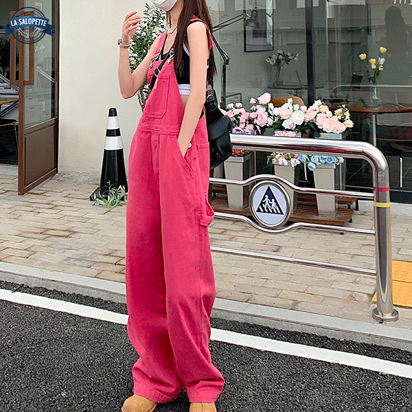 Latzhose Jeans Pink Lina