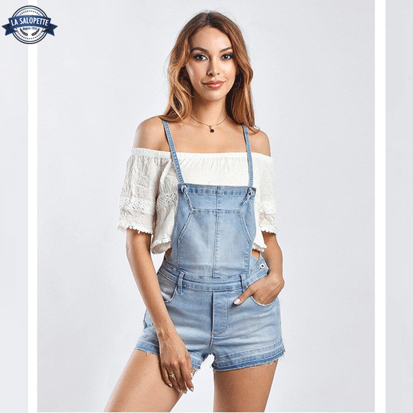 Latzhose Short Havanna Kurz